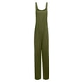 thumbnail image 5 of ShomPort Casual Button Suspender Overalls with Pockets for Women Summer Comfort Cotton Linen Jumpsuits, 5 of 8