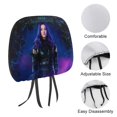 thumbnail image 3 of Descendants Mal Car Headrest Cover Decor Vehicles Seat Pillow Cover Protector Accessories Auto Front/Rear Seats Head Rest Cover Universal Fit Most Cars Sedan SUV Van, 3 of 7