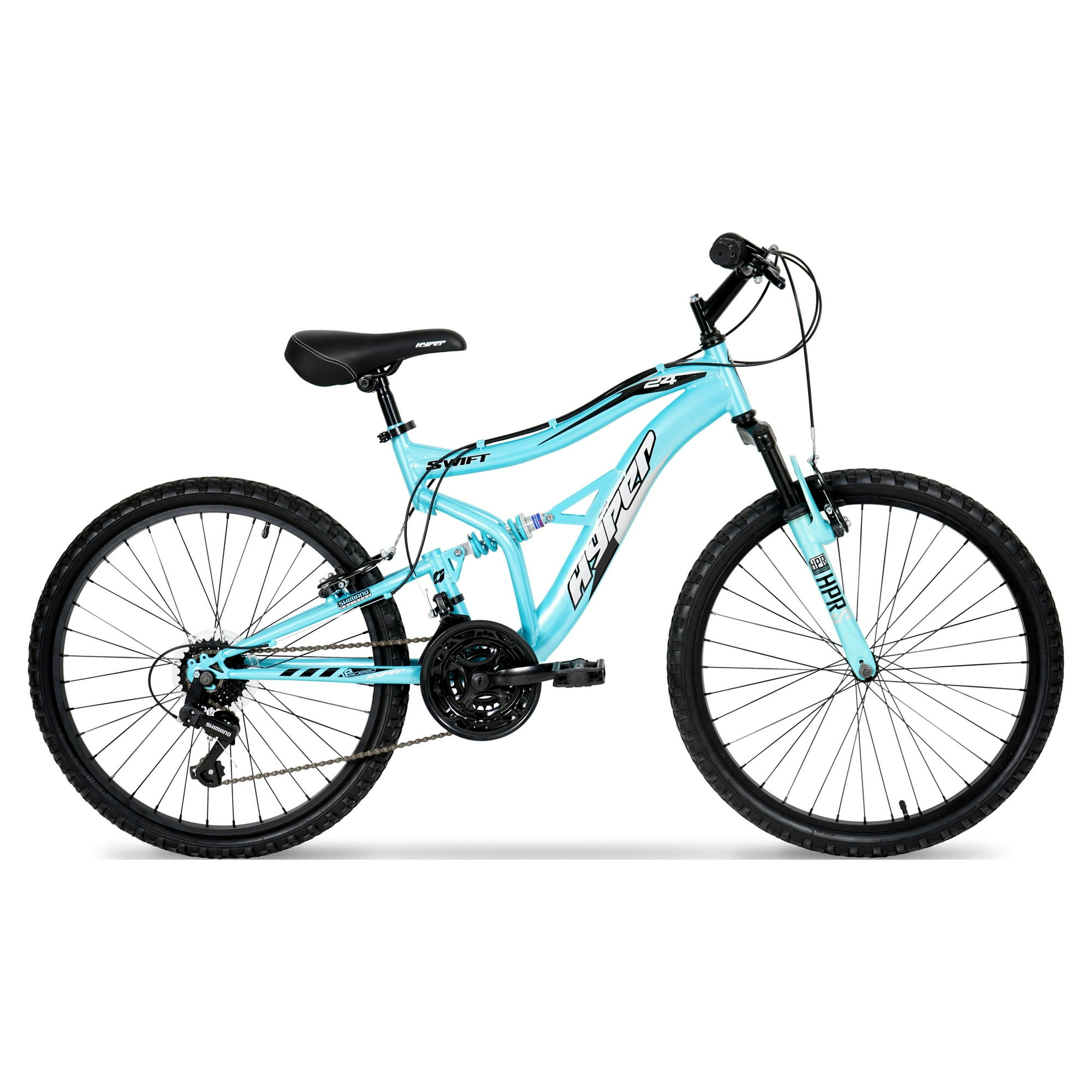 Hyper Bicycles 24" Girl's Swift Mountain Bike. Children Ages 10-14, Blue