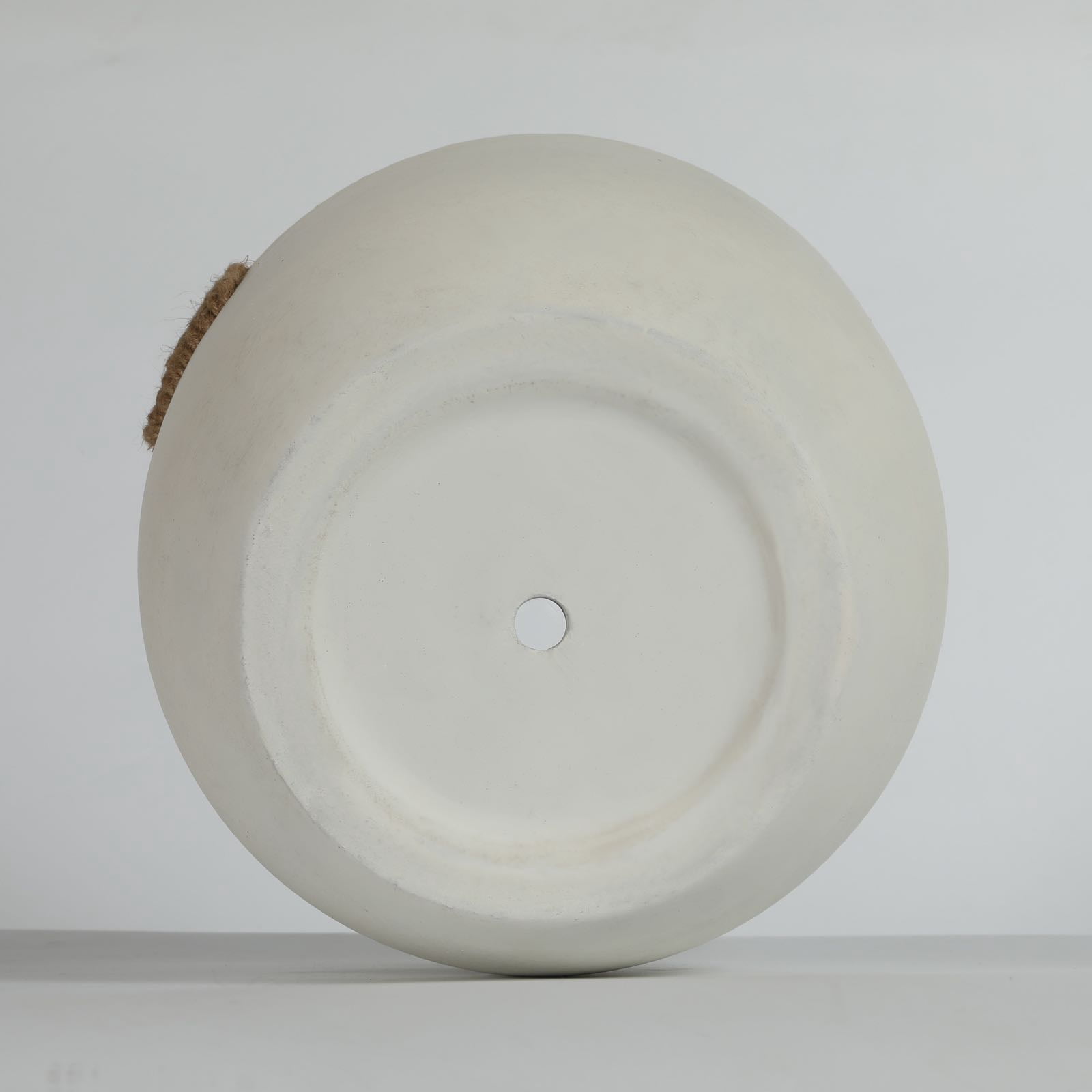 Concrete Planter, 2 Pack Round Flower Pot with Drainage Hole for Garden Balcony Patio Yard, Off White