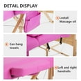 thumbnail image 3 of YRLLENSDAN Foldable Massage Table with Bed Cover,Bolsters and Side Storage Bag,Portable Massage Bed for Physical Therapy,Waxing,Reiki,Spa,Lash,Tattoo,Facial Beauty,Pink, 3 of 7