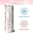 thumbnail image 2 of 20 oz Mom Skinny Tumblers with Lid and Straw, Mama Stainless Steel Vacuum Insulated Travel Coffee Mug Cup Water Bottle, Mama Birthday Gifts for Mother, 2 of 6