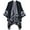 Style2 Black, variant on PIKADINGNIS Women's Winter Poncho Capes Vintage Open Front Tassel Blanket Shawl Wrap Cardigan Coat