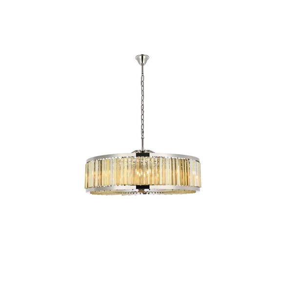 Elegant Lighting Chelsea 44" 10 Light Royal Crystal Pendant Lamp