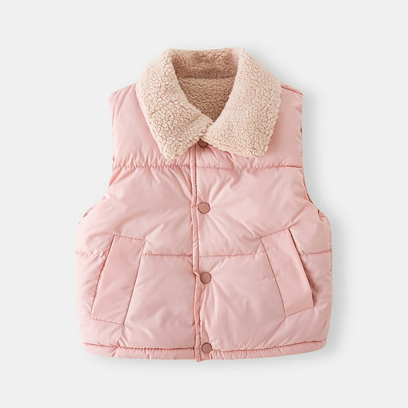 Toddler Boys Girls Puffer Vest Girls Vest Casual Lightweight Puffer Jacket Sleeveless Kids Winter Jacket for Girls 18-24 Months
