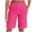 Hot Pink, variant on RQYYD Women's Bermuda Shorts Plus Size Long Casual Summer Knee Length Pull On Lounge Shorts with Pockets Brown XXXL