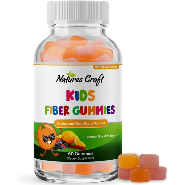 Kids Fiber Gummy Prebiotics Supplement Soluble Fiber Gummies for Kids