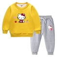thumbnail image 3 of Conjunto de suéter de ropa para niños de Hello Kitty nuevo para niñas más terciopelo grueso cálido invierno Casual deportes conjunto de manga larga para niños, 3 of 5