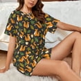 thumbnail image 4 of Honeii Forest Squirrel for Women's Summer Pajama Set featuring Soft Short Sleeve Shirt & Matching Bottoms with Convenient Pockets for Relaxed Home Wear-Large, 4 of 6