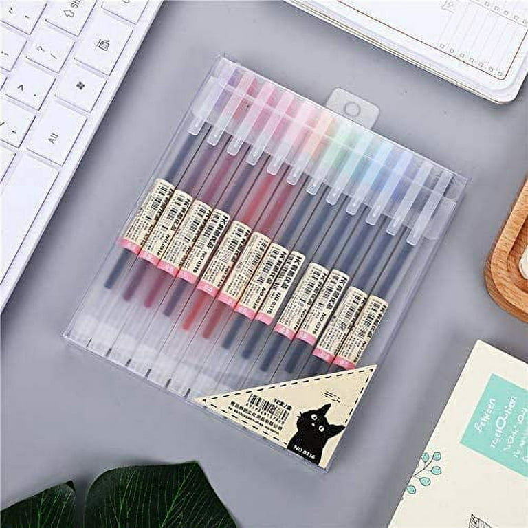  Penagic - Gel Pens 24 Colors, Ball Point Pens Fine Point, 0.5  mm Ink Pen, Note Taking Pens for Japanese Korean Office School Stationery  Supplies (Assorted, 24 Colors) : Office Products