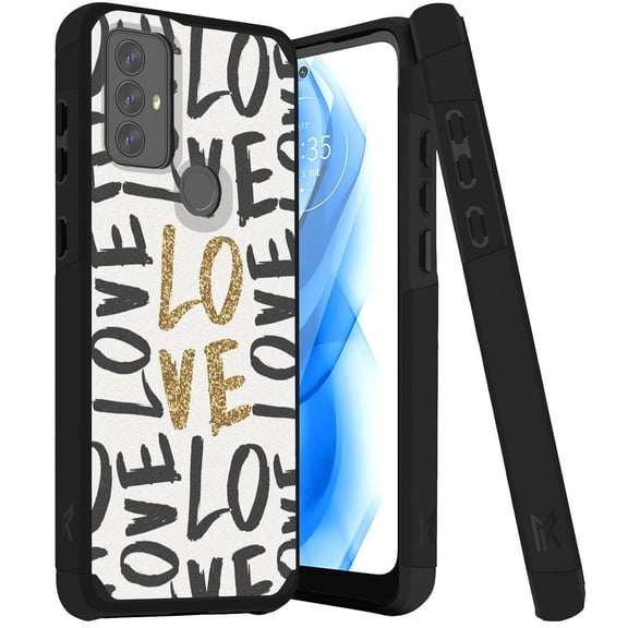 For Motorola Moto G Play (2023) Slim Shockproof Hybrid Cover Cell Phone Case - MK Love