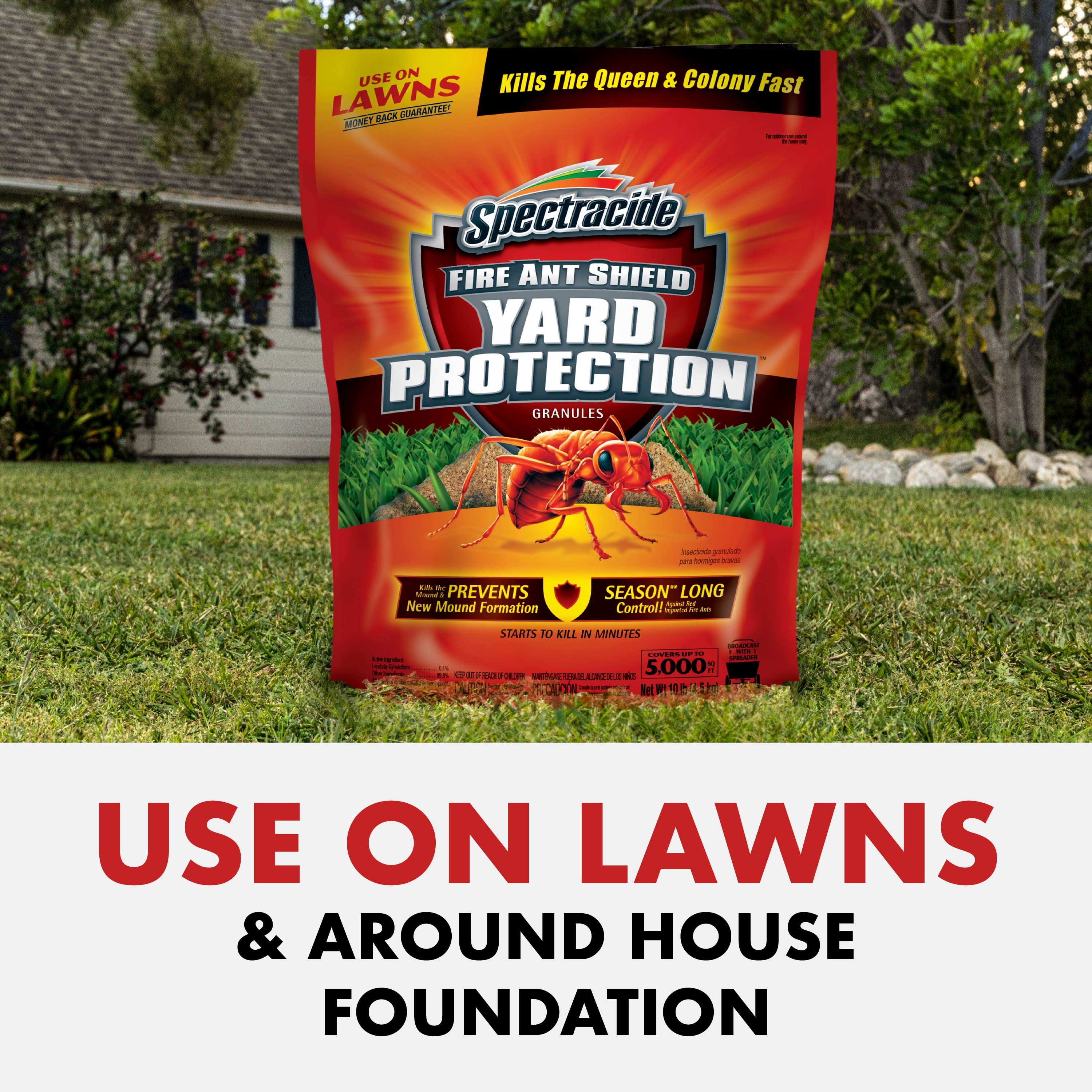 Spectracide Fire Ant Shield Yard Protection Granules, 10 Pound