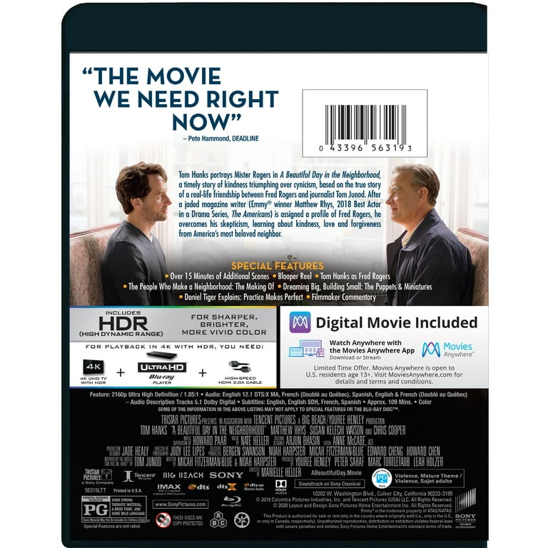 A Beautiful Day in the Neighborhood (4K Ultra HD Blu-ray +