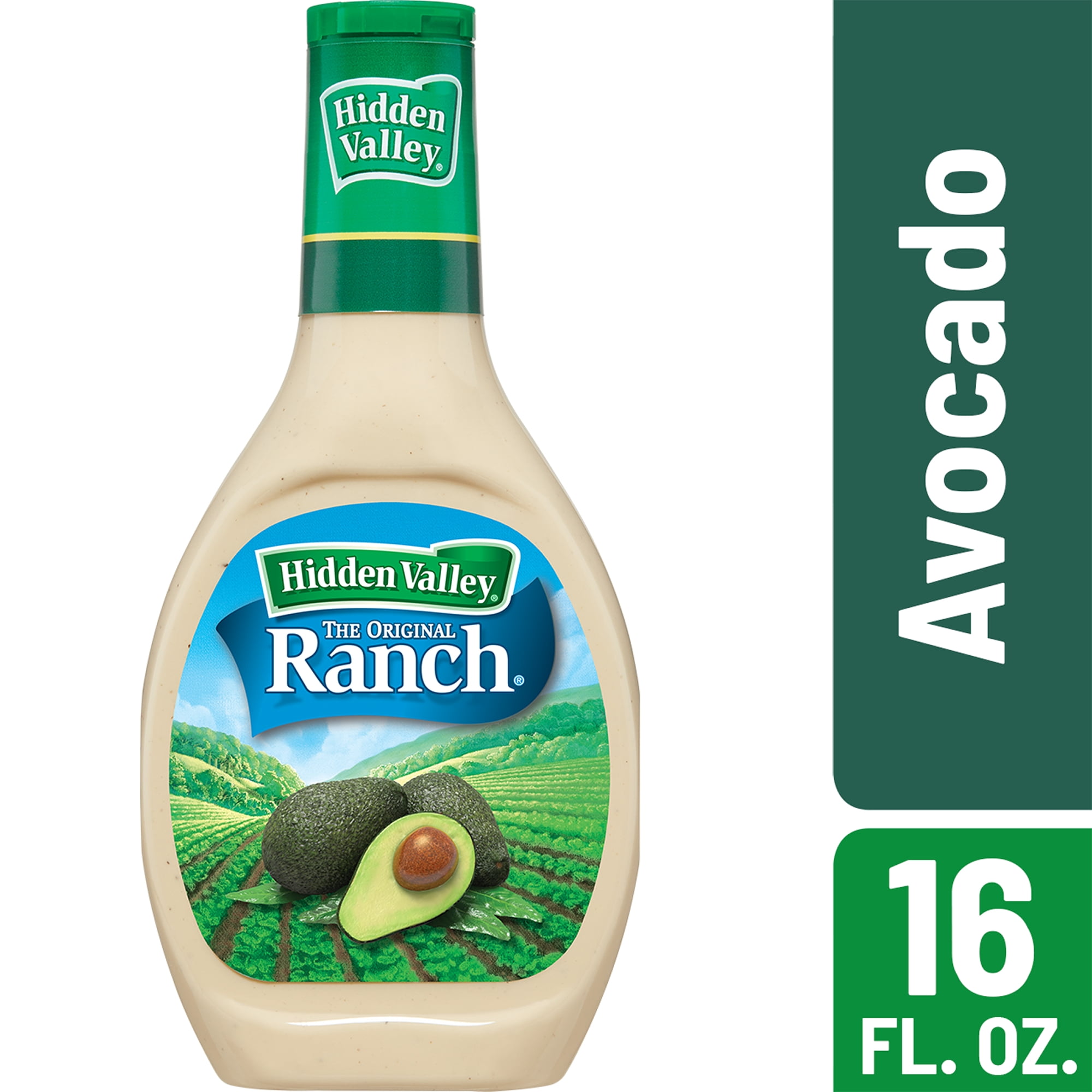 Hidden Valley Avocado Ranch Salad Dressing & Topping, Gluten Free 16 oz Bottle
