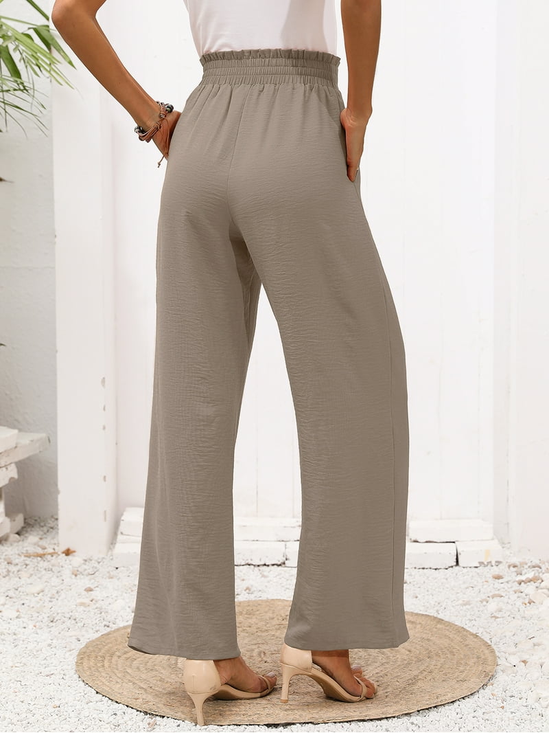 ［ミルク］un peu wide baggy slacks Cotton Baggy Pants | UNIQLO US