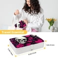 thumbnail image 5 of Skull Elegant Jewelry Box Organizer with Removable Compartment and Earring Holder - Portable PU Leather Storage Case, 5 of 6