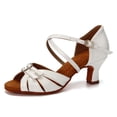 thumbnail image 6 of Wowcloth Latin Dance Shoes for Women – Mid Heel Soft Sole Comfortable Design for Spring Summer Dance Performances and Shows, 6 of 7