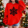 thumbnail image 2 of Lorytime Christmas Sweaters for Kids Girls Boys Snowflakes Hoodies Long Sleeve Pullover Drop Shoulder Soft Tops Red, 2 of 4