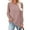 Pink&021127I, variant on Long Sleeve Ribbed Shirt Women Dressy Fitted Ruffle Trim Crew Sweater Women Knit Womens Pullover