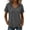 Black, variant on Chic V-Neck Hooded T-Shirt for Women Solid Short Sleeve Casual Hoodie Top Drawstring Loose Lightweight Blouse Comfortable Tee for Everyday Weekend