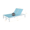 thumbnail image 7 of Iwicker Patio Sling Double Chaise Lounge Outdoor Aluminum Adjustable Back Lounge Recliner Chair for Outside, Mist, 7 of 7