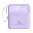 thumbnail image 2 of Cosmetic Mirror Digital Display Portable Power Bank 5000mAh With Integrated Charging Cable And Convenient Lanyard Attachment, 2 of 7