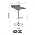 thumbnail image 5 of Set de 3 Bancos Altos Giratorios EKE LIFE HOME Barra Desayunador Cocina Negro, 5 of 5