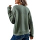 thumbnail image 5 of Suéter de cuello en V de primavera y otoño europeo y americano, suéter informal holgado para mujer, 5 of 5