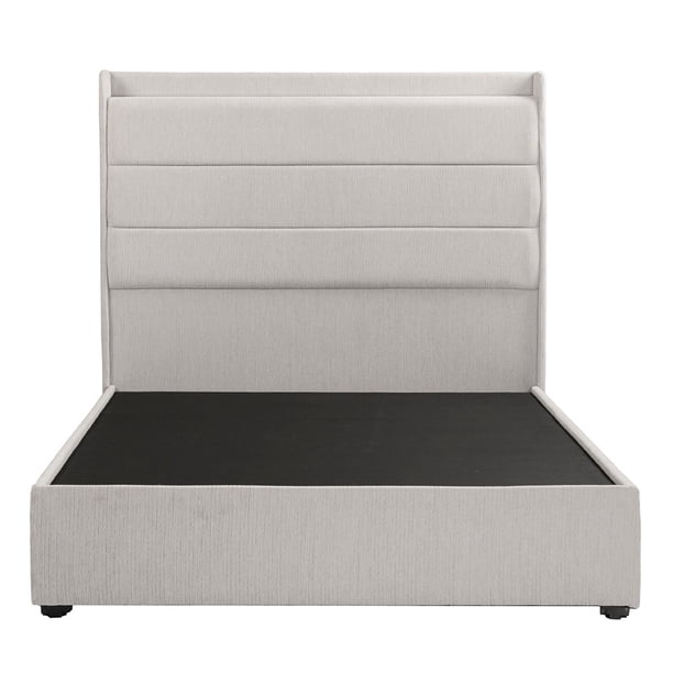 Recámara Queen Size Trinity Wing Crema con Cabecera + Box Base Cama