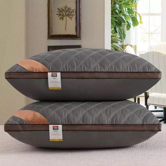 Cooling Queen Size Pillows Set of 1, Hotel Quality Gusseted Bed Pillows for Side, Back, Stomach Sleepers, Ultra Soft Down Alternative Fill, Breathable Supportive Queen Pillow, Machine Washable