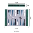 thumbnail image 2 of Set de viaje para backgammon TUZAMA, plegable y portátil, color verde, 2 of 6