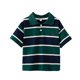 thumbnail image 2 of Blusa y camisa de manga corta con cuello vuelto Camisa a rayas para niños Solapa de bebé Top de manga corta informal y versátil Top de algodón para niños, 2 of 6