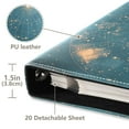 thumbnail image 3 of FORMRS 3 Ring Photo Album 4"x6" Self Adhesive Large Capacity PU Leather Cover, Star Map, 3 of 8