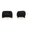 thumbnail image 7 of Jennifer Taylor Home Alpine 43.5" Modern Scandinavian Boucle Minimalist Round Arm Sherpa Living Room Arm Chair, Ebony Black, 7 of 7