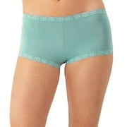 Maidenform® One Fab Fit® Microfiber Boyshort Underwear with Lace 40760 Color: Cornflower Teal Size: 8