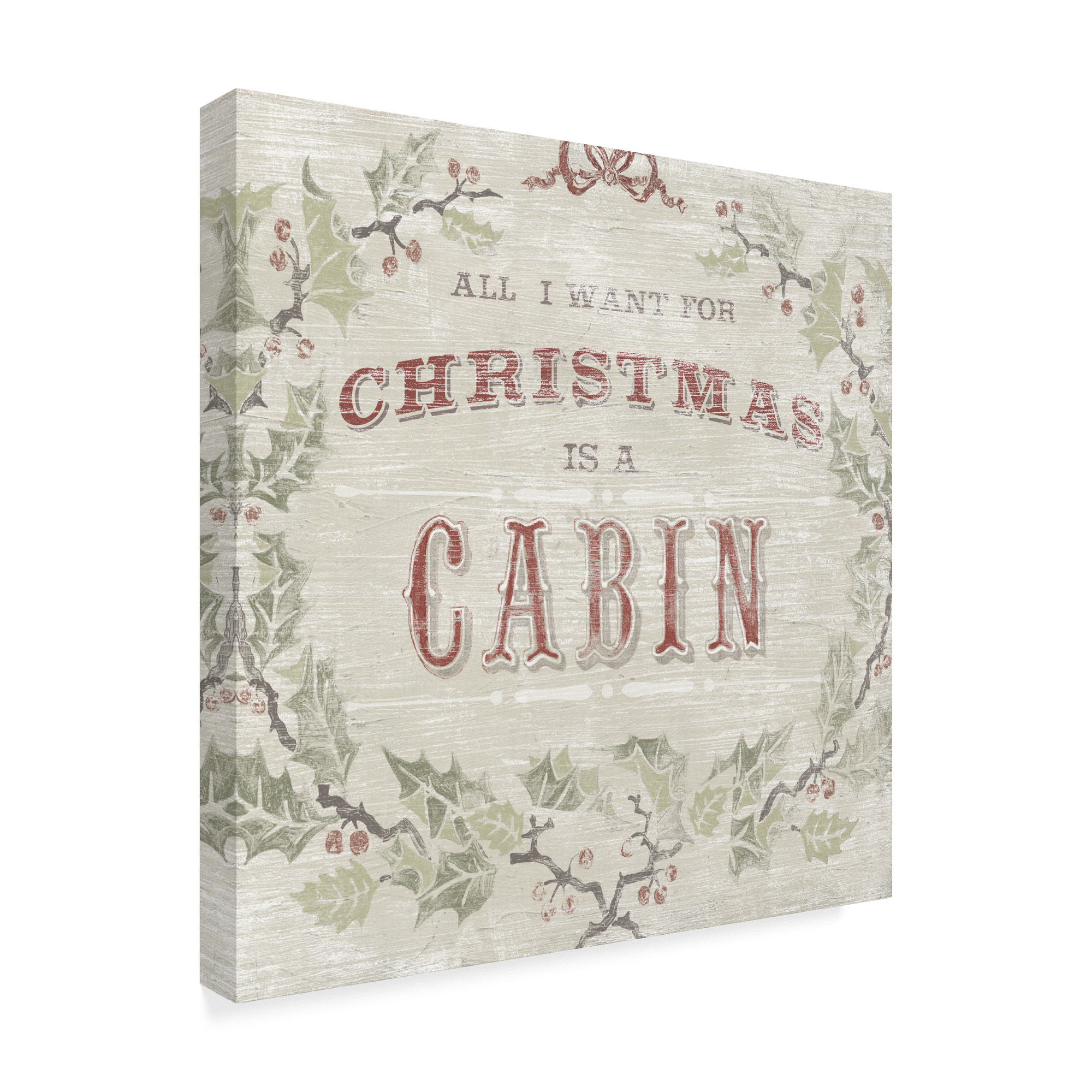 Trademark Fine Art 'Cabin Christmas IV' Canvas Art by June Erica Vess