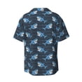 thumbnail image 2 of Haiem Funny Sharks Men's Casual Shirts Short Sleeve Button Down Shirts Fashion Textured Summer Beach Shirt-Medium, 2 of 7