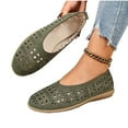 thumbnail image 4 of Wowcloth Women's Fashion Casual Solid Color Perforated Flats – Comfortable Slip-On Design with Breathable Upper for Spring, Ideal for Everyday Casual Wear, 4 of 9