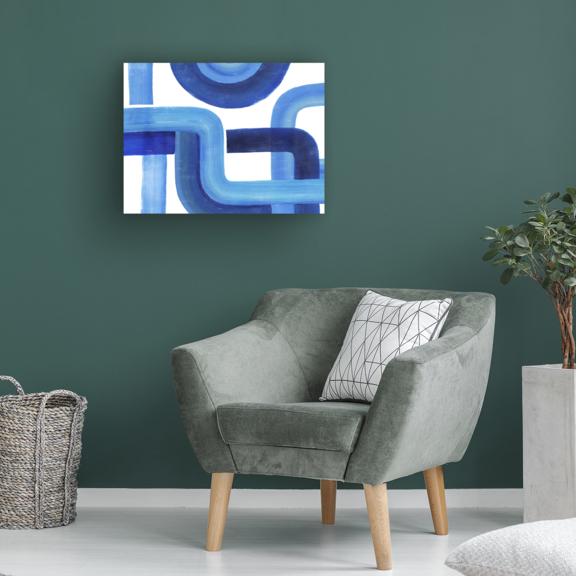 Grace Popp 'Woven Cobalt II' Canvas Art