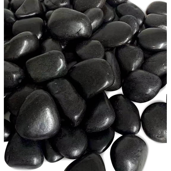 Black Natural Decorative River Pebbles – Polished Decorative Pebbles for Garden Landscaping, Home Décor, Outdoor Paving River Rocks, Rocks for Painting
