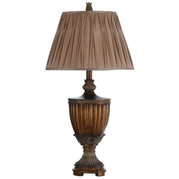 Sienna Table Lamp Bronze Finish Cream Fabric Shade Com Sienna Table Lamp Bronze Finish, Table Lamps Bronze Finish