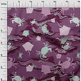 thumbnail image 3 of oneOone Cotton Cambric Purple Fabric Sea Diy Clothing Quilting Fabric Print Fabric By Yard 56 Inch Wide, 3 of 4
