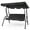 Grey, variant on Gymax 3-Person Swing Chair Porch Swing Seat w/ Adjustable Canopy Removable Cushion Navy