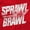 Red, variant on Sprawl and Brawl Muay Thai Fight Zip Up Hoodie Men's Women's Brisco Brands M