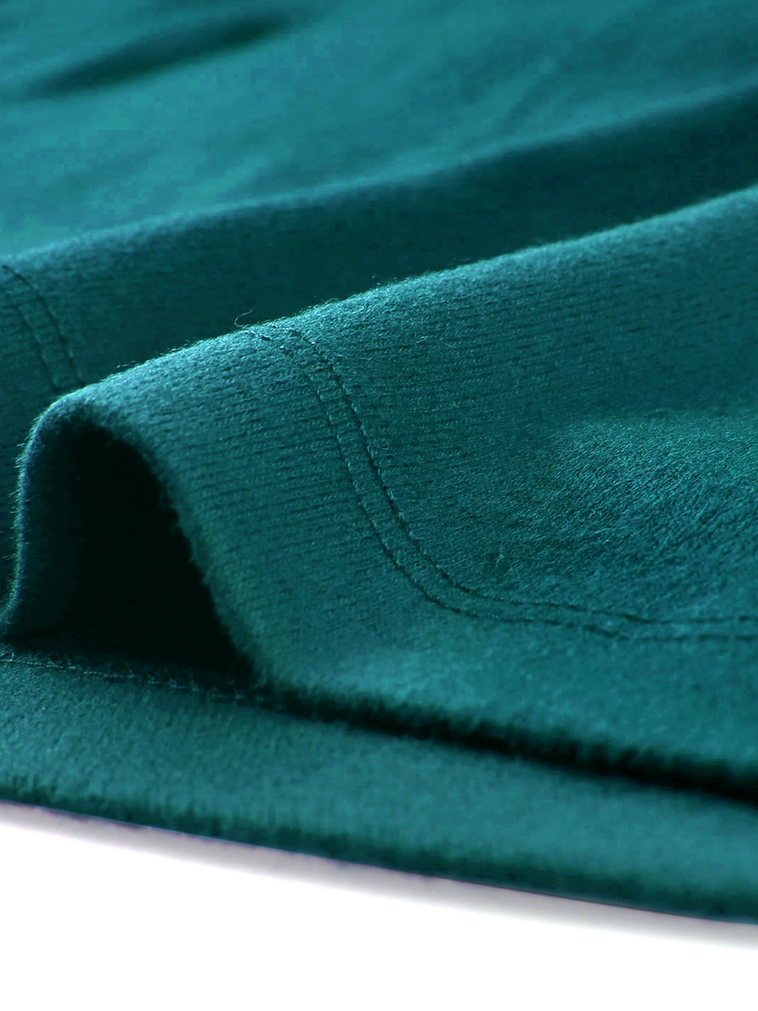 DARING DIVA V Neck Knitted Buttons Decor Ruched Blouse Top 3XL Blue Green