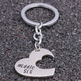 thumbnail image 4 of UDIYO 3Pcs/Set Love Heart Big Middle Little Sisters Charm Keychain Key Ring Gifts, 4 of 4