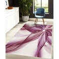 thumbnail image 4 of Abstract Decorative Rug, Geometrical Smoke Like Striped Huge Flower Floral Design Work of Art, Quality Carpet for Bedroom Dorm and Living Room, 6 Sizes, Pale Purple, by Ambesonne, 4 of 4