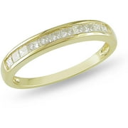 1/2 Carat T.W. Princess Cut Diamond Semi-Eternity Ring in 10kt Yellow Gold