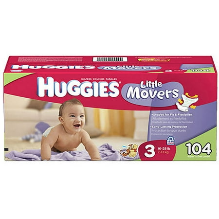 HUGGIES Little Movers Disney Winnie The Pooh Diapers, 104ct Size, 3