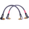 thumbnail image 1 of CESS-137-1f ​​Puentes de preamplificador RCA de ángulo recto Cable de conexión macho a macho Paquete de 2 (1 pie), 1 of 4